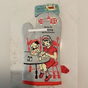 Blue Q Retro Funny Oven Mitt Kitchen Cookware “This Is F***ing Delicious” NWT